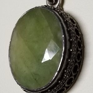 LARGE NATURAL EMERALD PENDANT